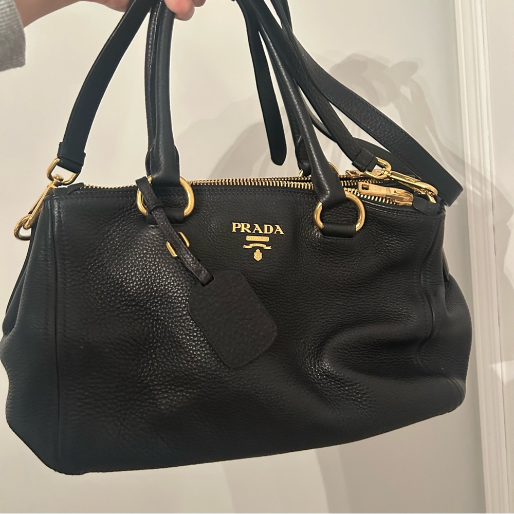 PRADA leather vitello bag